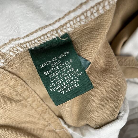 Ralph Lauren Cargo Cropped Pants Plus Size 18W Khaki Utility Outdoors Y2K Baggy - Picture 6 of 10